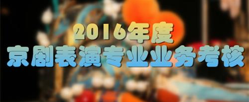 播放成人插入美女视频国家京剧院2016年度京剧表演专业业务考...